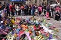 Boston Marathon bombing memorial Royalty Free Stock Photo