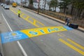 2019 Boston Marathon Start Line, Hopkinton, MA, USA Royalty Free Stock Photo