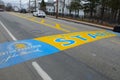 2019 Boston Marathon Start Line, Hopkinton, MA, USA Royalty Free Stock Photo