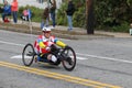 2021 Boston Marathon was the 125th running of the annual marathon race held in Boston, Massachusetts. Royalty Free Stock Photo