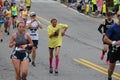 2021 Boston Marathon was the 125th running of the annual marathon race held in Boston, Massachusetts. Royalty Free Stock Photo