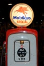 Illuminated Vintage Mobilgas Globe and Pump