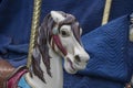 Boston, Massachusetts - October 25, 2018 - Merry go round horses stored during the Winter.