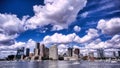 Boston, Massachusetts skyline from Boston Harbor Royalty Free Stock Photo