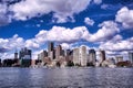 Boston, Massachusetts skyline from Boston Harbor Royalty Free Stock Photo