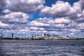 Boston, Massachusetts skyline from Boston Harbor Royalty Free Stock Photo