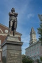 Statue of Samuel Adams in front of Faneuil Hall, Boston, Massachusetts. USA