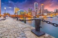 Boston, Massachusetts, USA Harbor and Skyline Royalty Free Stock Photo