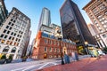 Boston, Massachusetts, USA Old State House and cityscape Royalty Free Stock Photo