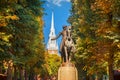 Boston, Massachusetts, USA at the Paul Revere Monument Royalty Free Stock Photo