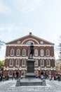 Boston massachusetts USA 06.09.2017 Samuel Adams monument statue near Faneuil Hall in Boston Massachusetts USA Royalty Free Stock Photo