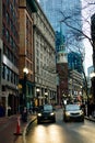Boston, Massachusetts, USA - sep, 2019 city skyline on a cloudy day Royalty Free Stock Photo