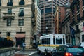 Boston, Massachusetts, USA - sep, 2019 city skyline on a cloudy day Royalty Free Stock Photo