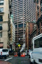 Boston, Massachusetts, USA - sep, 2019 city skyline on a cloudy day Royalty Free Stock Photo