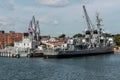 Boston massachusetts USA 06.09.2017- USS Cassin Young Fletcher class destroyer National Historic Landmark Royalty Free Stock Photo