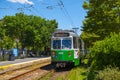 Boston Metro MBTA Green Line, Brookline, MA, USA