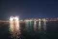 Boston 2018 New Year Eve Fireworks, USA Royalty Free Stock Photo