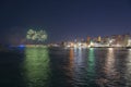 Boston 2018 New Year Eve Fireworks, USA Royalty Free Stock Photo