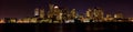 Boston at Night (Panoramic) Royalty Free Stock Photo