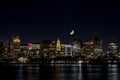 Boston Night Shot Royalty Free Stock Photo