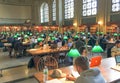 BOSTON - OCTOBER 2015: Students working inside public library