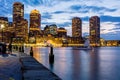 Boston During a Partly Cloudy Sunset