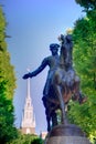 Boston Paul Revere Mall statue Massachusetts Royalty Free Stock Photo