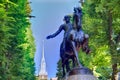 Boston Paul Revere Mall statue Massachusetts Royalty Free Stock Photo