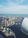 Boston by Plane View Royalty Free Stock Photo