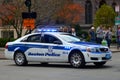 Boston Police Car on duty, Massachusetts, USA Royalty Free Stock Photo