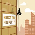 Boston Property Apartment Shows Real Estate In Massachusetts Usa 3d Illustration