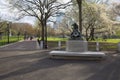 Boston Public Garden with first signs of spring Royalty Free Stock Photo