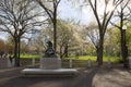 Boston Public Garden with first signs of spring Royalty Free Stock Photo