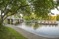 Boston Public Garden in Massachusetts, USA Royalty Free Stock Photo