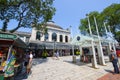 Quincy Market wide angle, Boston, Massachusetts, USA Royalty Free Stock Photo