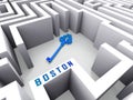 Boston Real Estate Key Represents Property In Massachusetts 3d Illustration