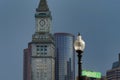 Boston`s Custom House under ominous skies Royalty Free Stock Photo