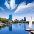 Boston sailboats Charles River at The Esplanade