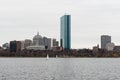 Boston skyline, as seen from Cambridge Royalty Free Stock Photo