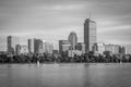 The Boston skyline and Charles River, seen from Cambridge, Massachusetts Royalty Free Stock Photo