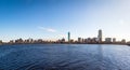 Boston skyline and Charles River seen from Cambridge - Massachusetts, USA Royalty Free Stock Photo