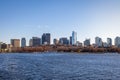 Boston skyline and Charles River seen from Cambridge - Massachusetts, USA Royalty Free Stock Photo