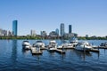 Boston skyline and Charles river, USA Royalty Free Stock Photo