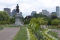 Boston skyline with George Washington Monument Royalty Free Stock Photo