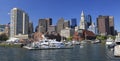 Boston skyline and harbor Royalty Free Stock Photo