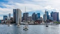 Boston skyline and harbour Royalty Free Stock Photo