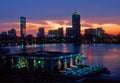 Boston Skyline And MIT Boathouse