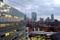 Boston Skyline at Night Royalty Free Stock Photo