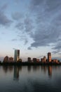 Boston Skyline sunset Royalty Free Stock Photo