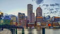 Boston Skyline Sunset Royalty Free Stock Photo